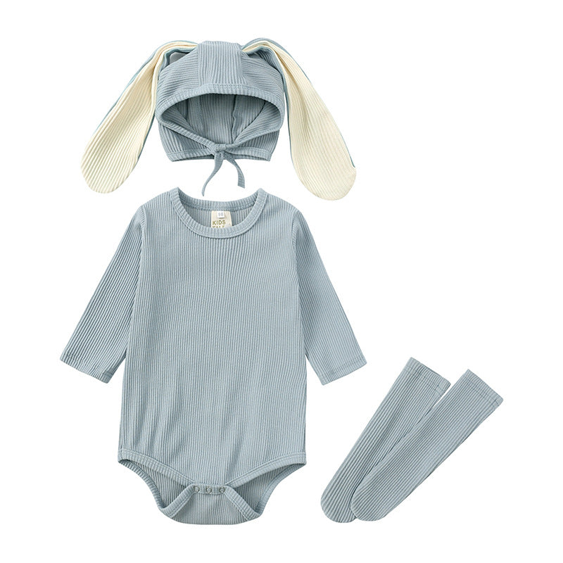 Rabbit Ears Long Sleeve Baby's Romper Romper Three Pieces