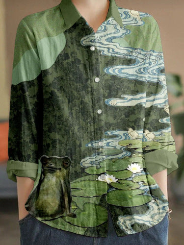 Women's Long Shirt Long Sleeves 3D Printed Pattern