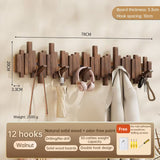 Solid Wood Hanger, Piano Key Wall Hook, Adhesive Back-of-Door Coat Hook, No Drill Entryway Organizer.