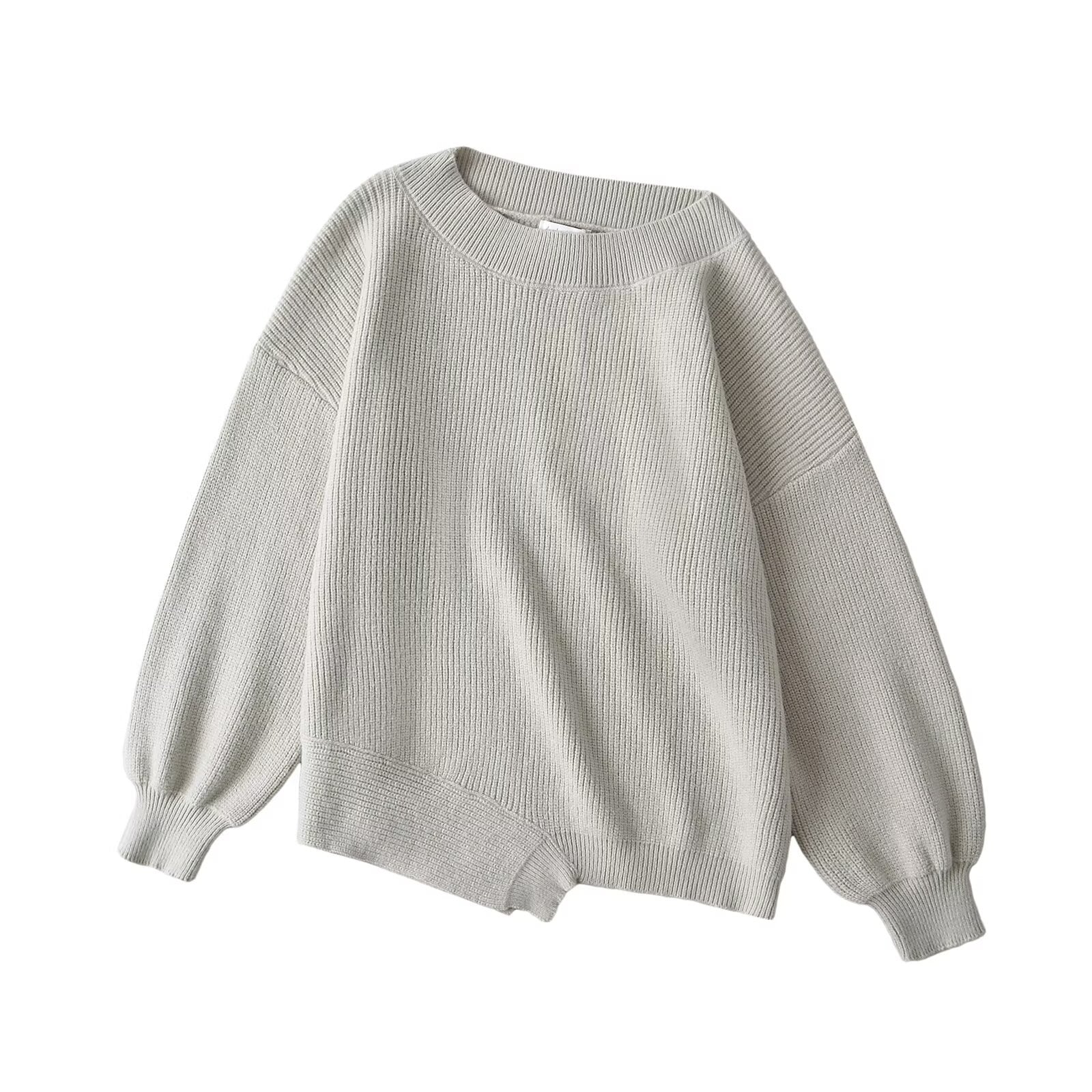 Loose irregular hem sweater