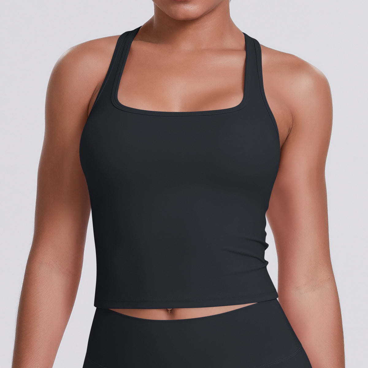 Solid-color Brushed-back Camisole For Women