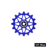 Bicycle Rear Derailleur Jockey Wheel Ceramic Bearing Aluminum Alloy 10T 12T 14T 16T Positive Negative Tooth for MTB Road Bike