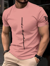 Mens Casual Minimalist 3D Short Sleeve Printed T Shirt Top