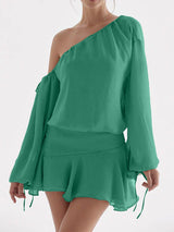 Chiffon Off-shoulder Dress For Women