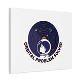 Orbital Problem Solver Canvas | space mission patch, astronaut art, cosmic science