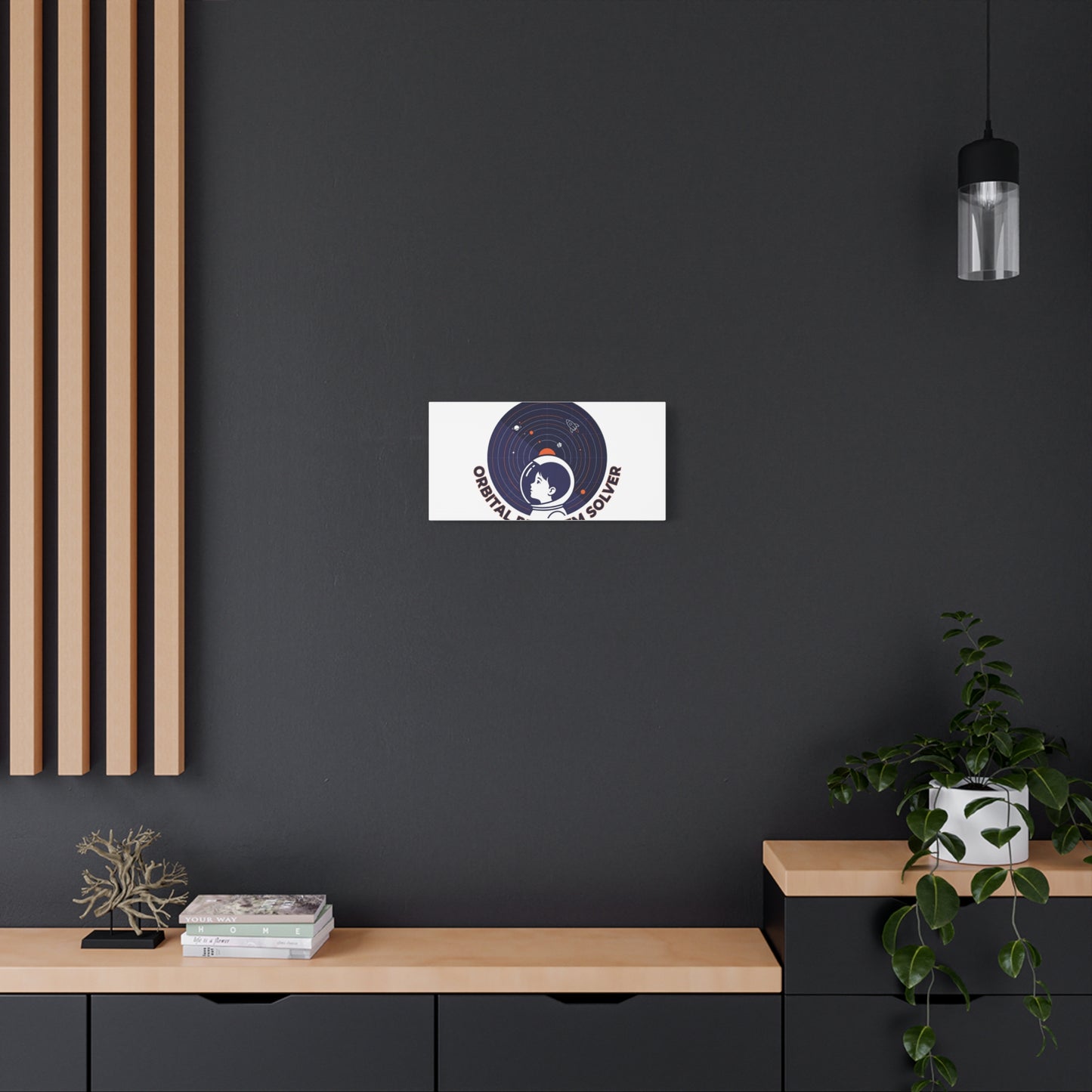 Orbital Problem Solver Canvas | space mission patch, astronaut art, cosmic science