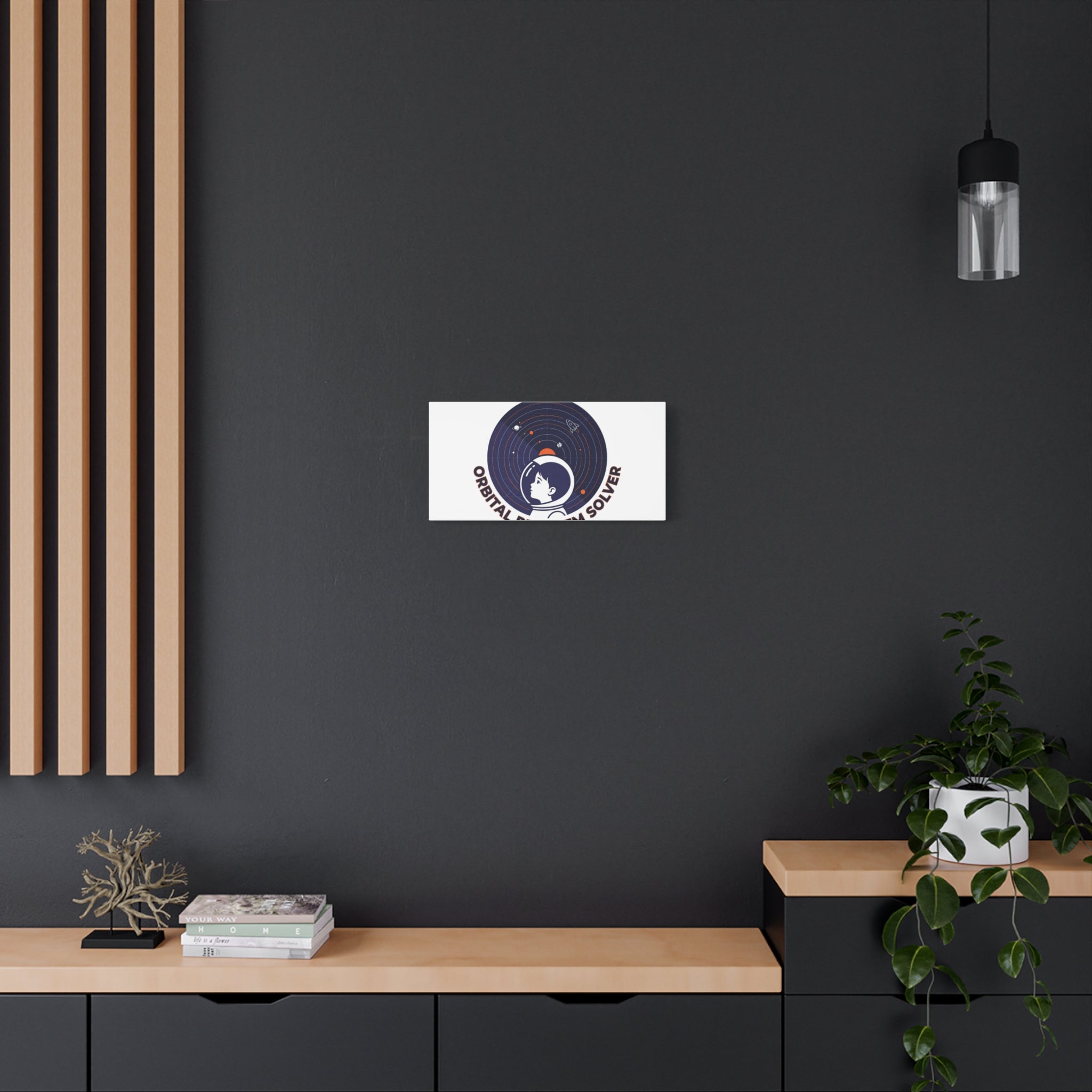 Orbital Problem Solver Canvas | space mission patch, astronaut art, cosmic science