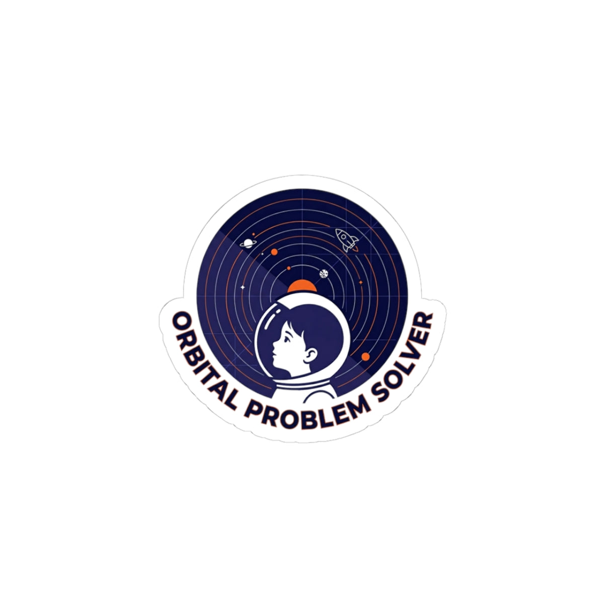 Orbital Problem Solver Kiss-Cut Stickers | mission patch, astronaut, space