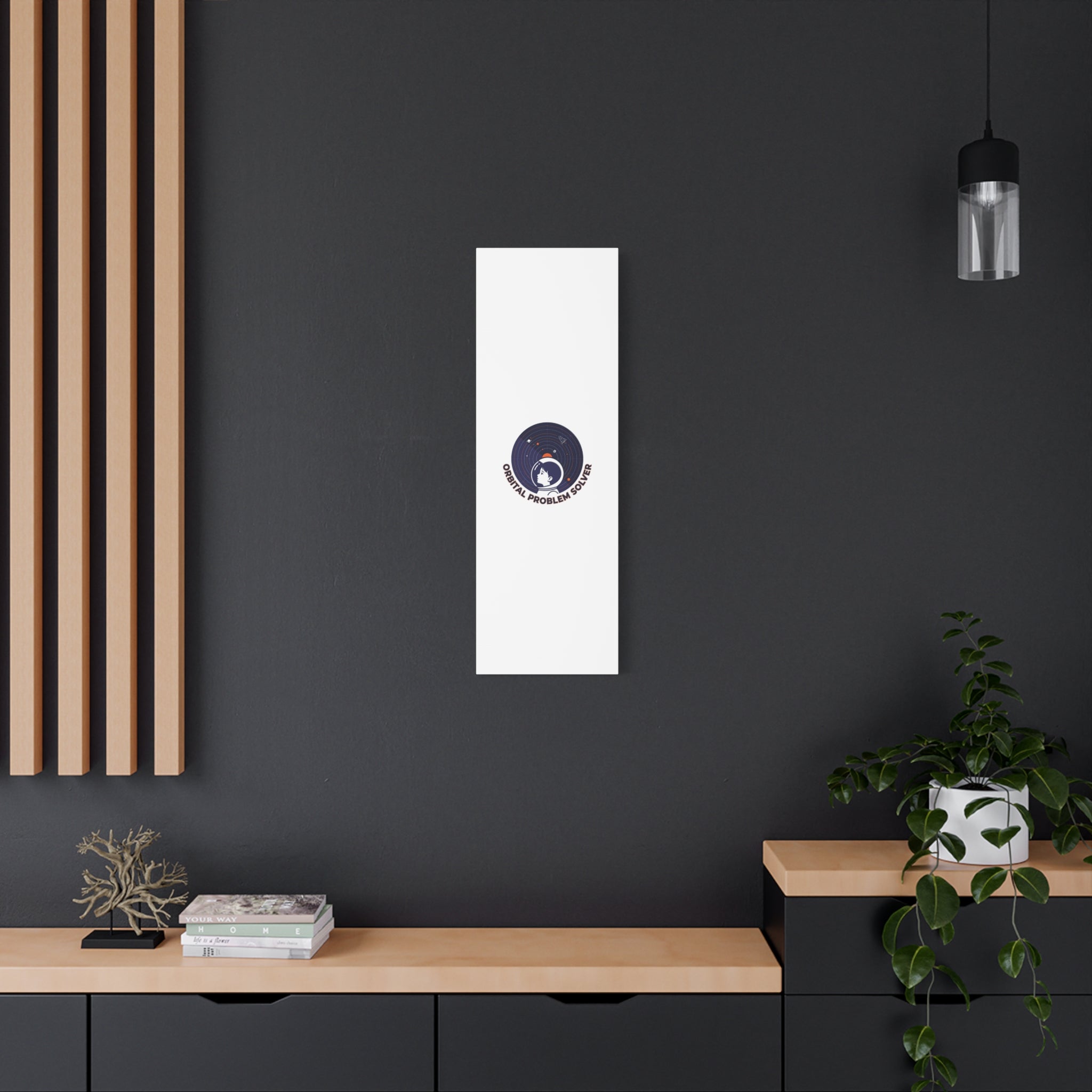 Orbital Problem Solver Canvas | space mission patch, astronaut art, cosmic science
