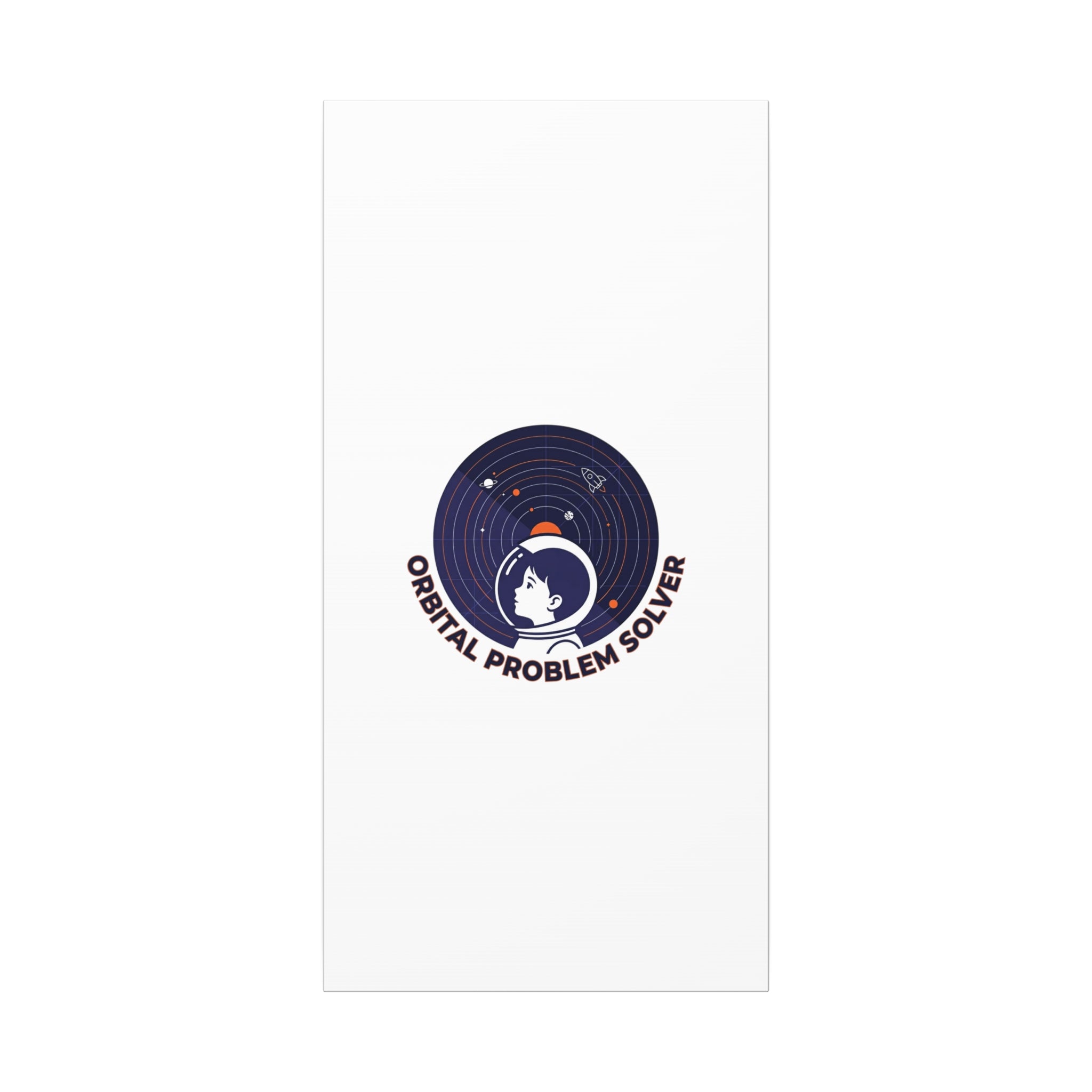 Orbital Problem Solver Canvas | space mission patch, astronaut art, cosmic science