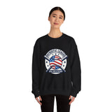 Patriotic Baseball Graphic Sweatshirt | vintage baseball graphic, red white blue shirt