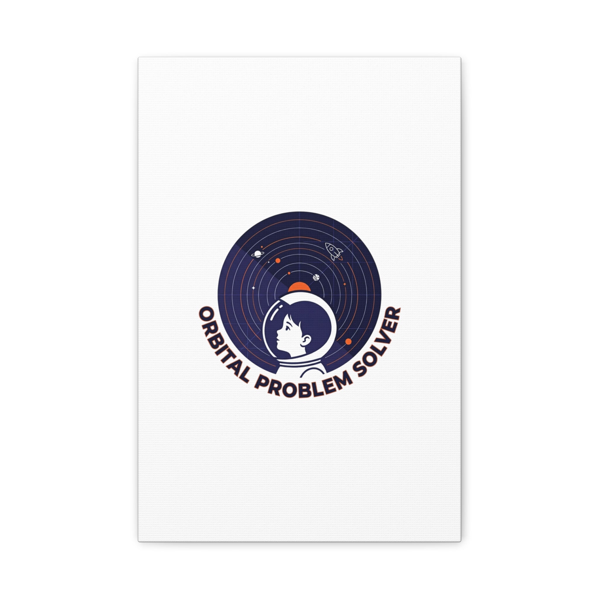 Orbital Problem Solver Canvas | space mission patch, astronaut art, cosmic science
