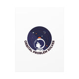 Orbital Problem Solver Canvas | space mission patch, astronaut art, cosmic science