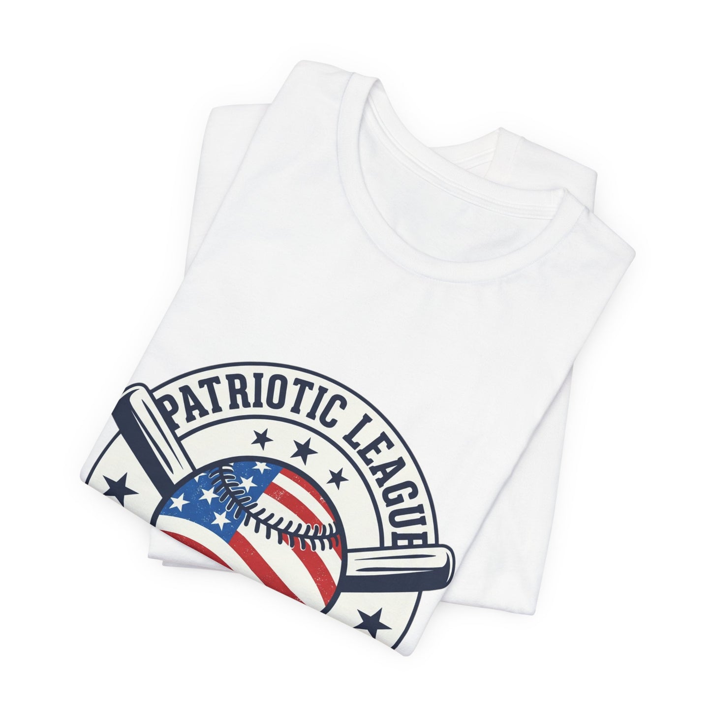 Patriotic Baseball Graphic Tee | Vintage Red White Blue Home Run Shirt