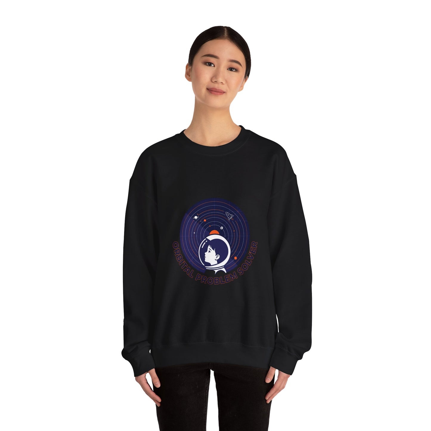 Orbital Problem Solver Sweatshirt | mission patch, space science nerd
