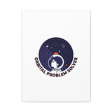 Orbital Problem Solver Canvas | space mission patch, astronaut art, cosmic science