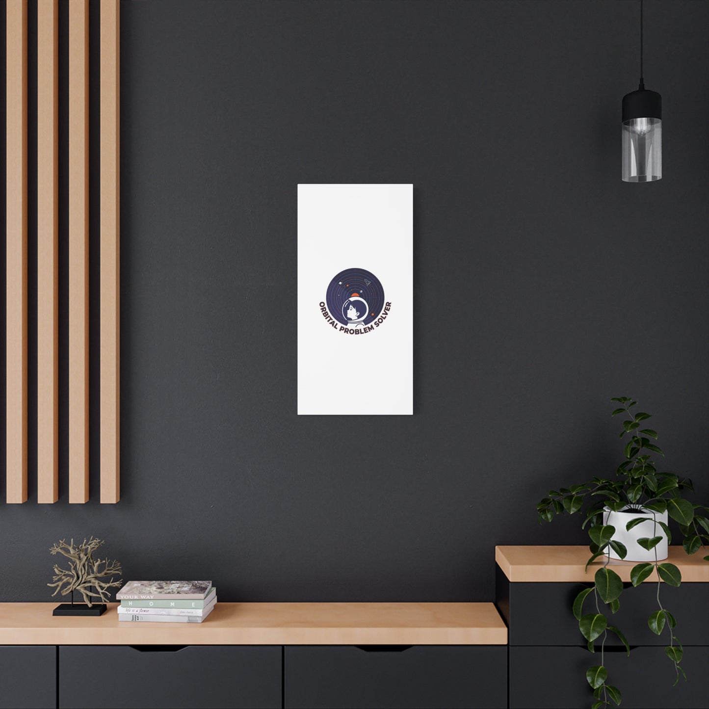 Orbital Problem Solver Canvas | space mission patch, astronaut art, cosmic science