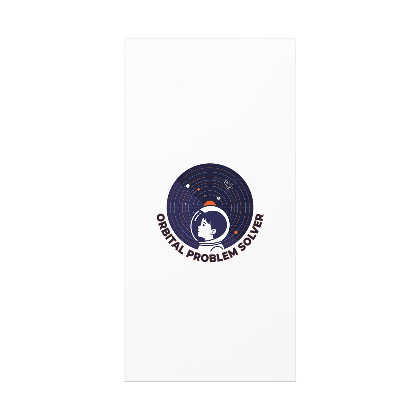 Orbital Problem Solver Canvas | space mission patch, astronaut art, cosmic science