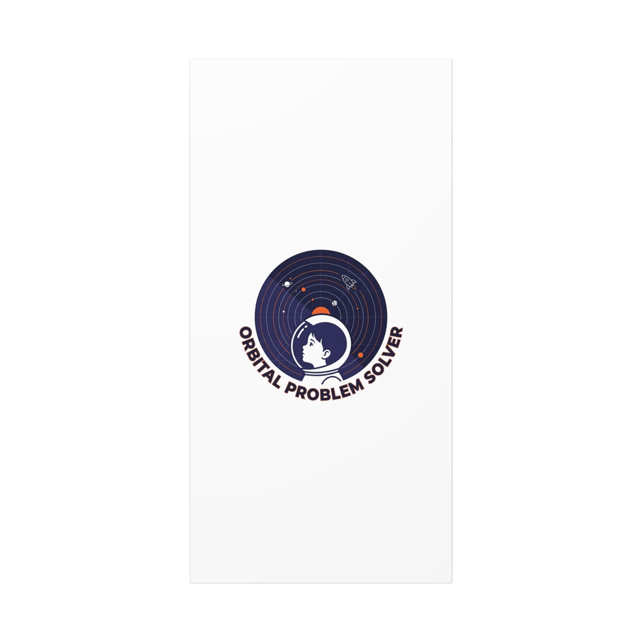 Orbital Problem Solver Canvas | space mission patch, astronaut art, cosmic science