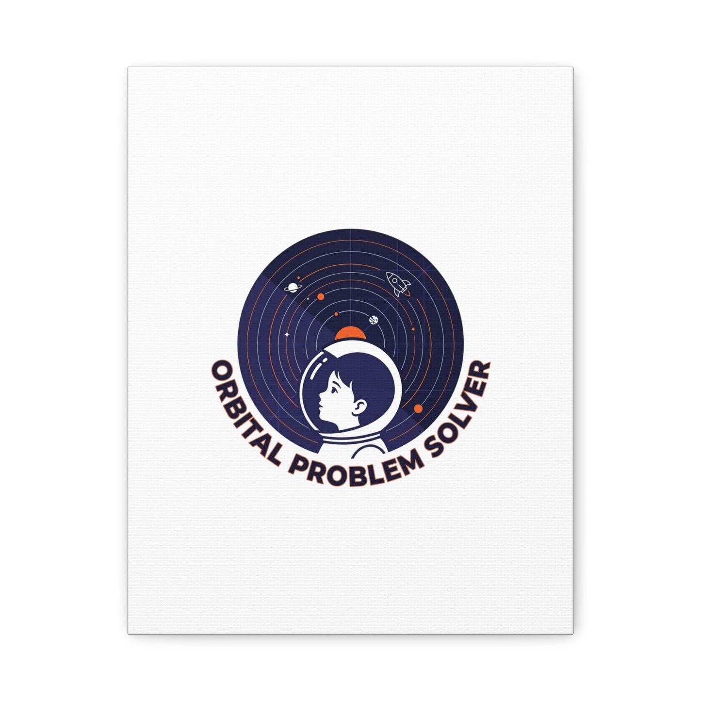 Orbital Problem Solver Canvas | space mission patch, astronaut art, cosmic science