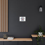 Patriotic Baseball Emblem Canvas | Vintage Red White Blue Baseball Wall Art