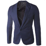 Stylish Casual Mens Blazer In Korean Style Slim-fit With A Single Button