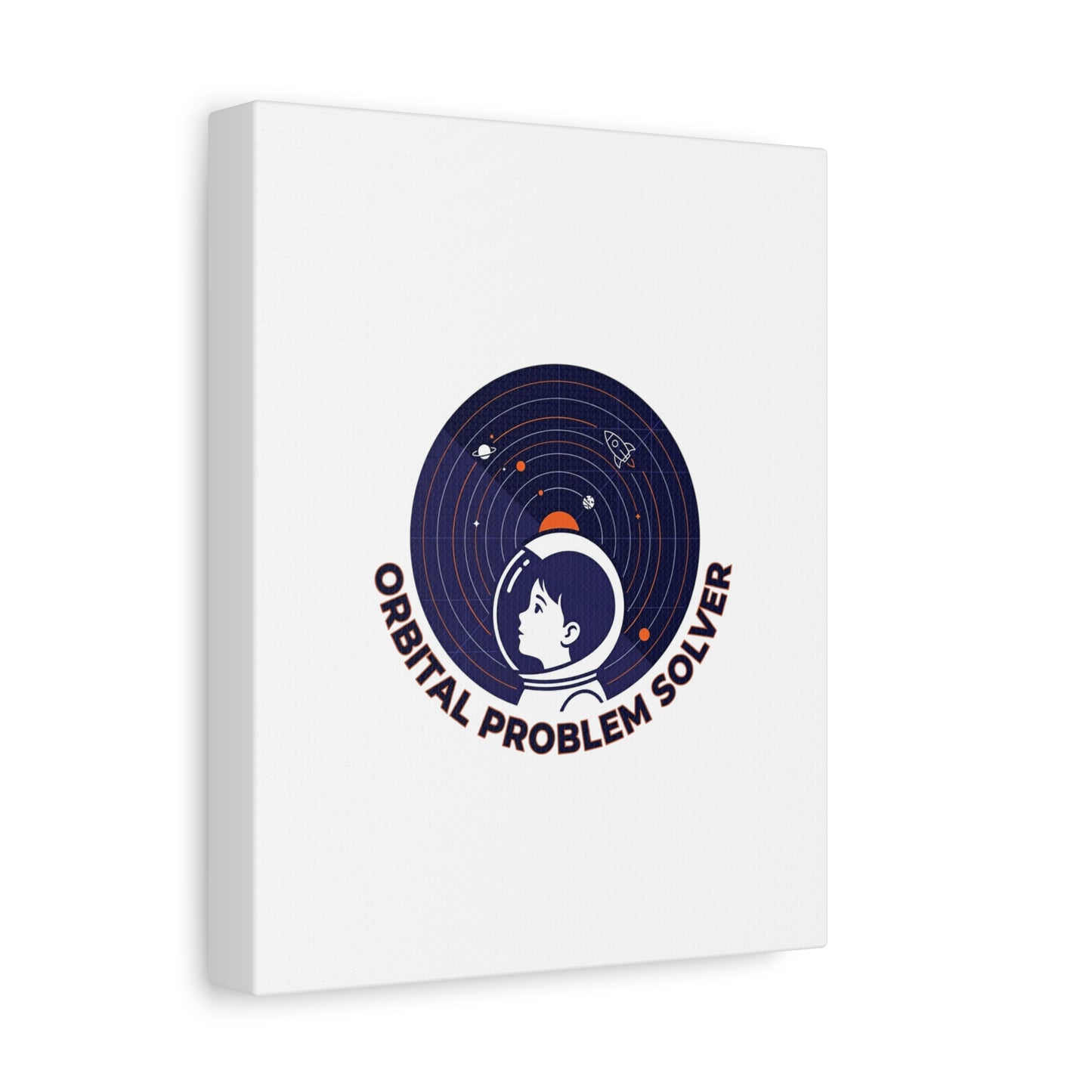 Orbital Problem Solver Canvas | space mission patch, astronaut art, cosmic science