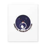 Orbital Problem Solver Canvas | space mission patch, astronaut art, cosmic science