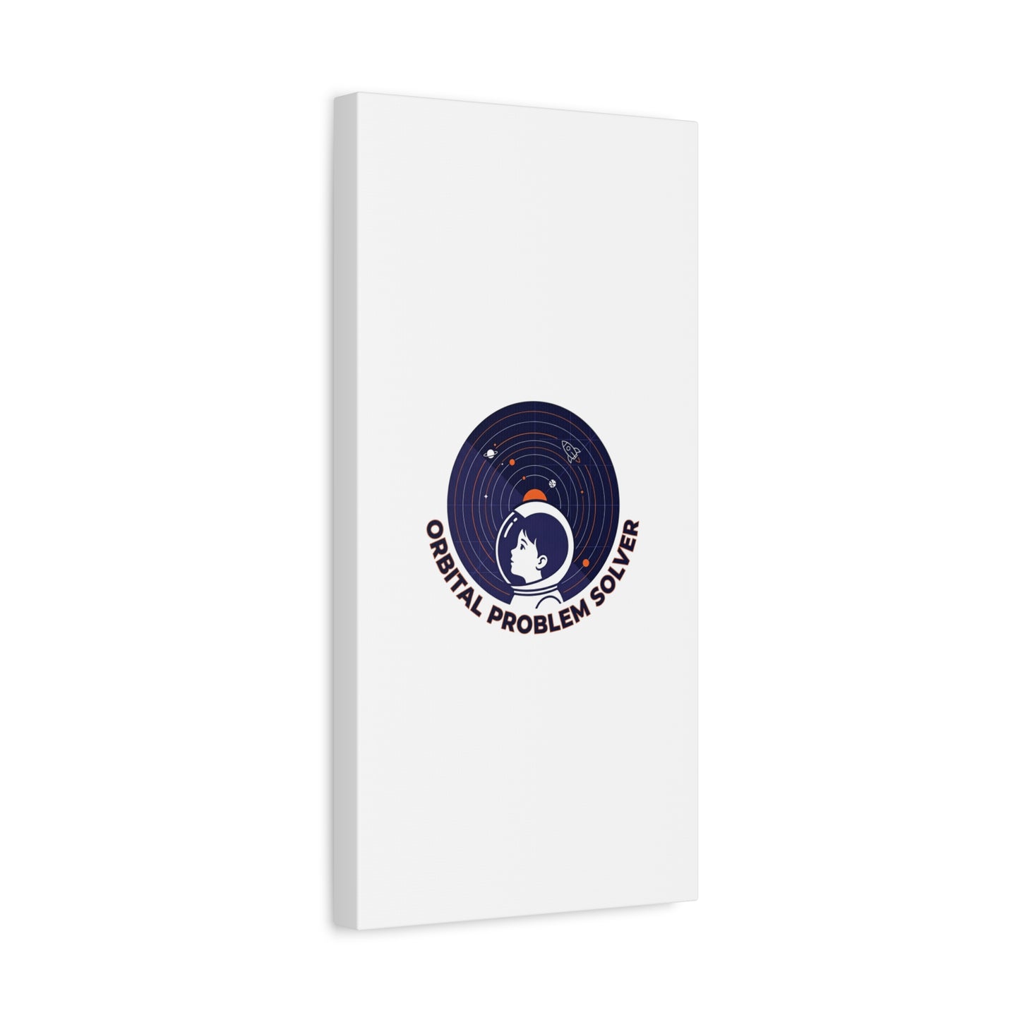 Orbital Problem Solver Canvas | space mission patch, astronaut art, cosmic science