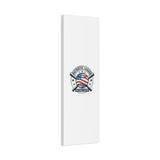 Patriotic Baseball Emblem Canvas | Vintage Red White Blue Baseball Wall Art