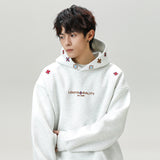 INS Ethnic-style Textured Embroidery Heavyweight Hooded Sweatshirt