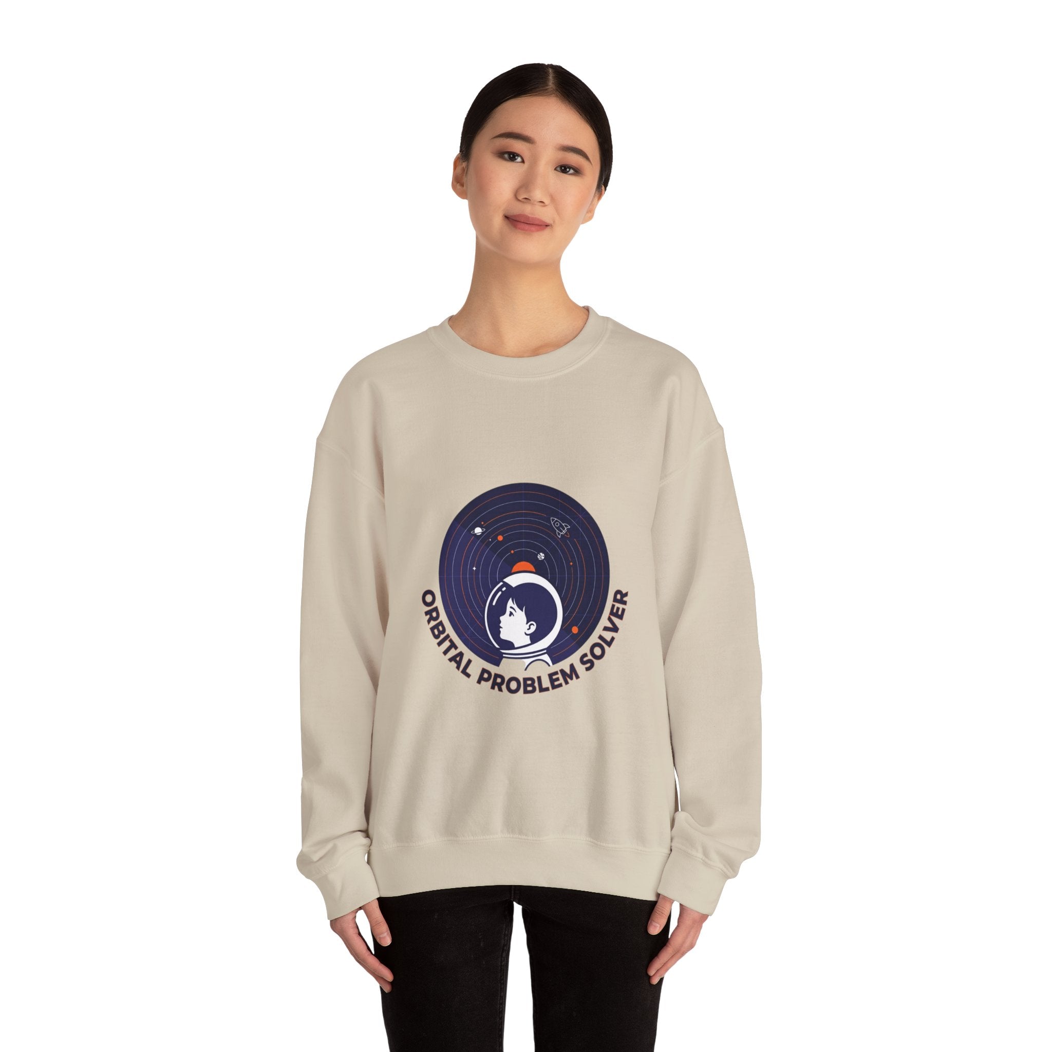 Orbital Problem Solver Sweatshirt | mission patch, space science nerd