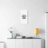 Patriotic Baseball Emblem Canvas | Vintage Red White Blue Baseball Wall Art