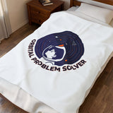 Orbital Problem Solver Velveteen Blanket | space, mission patch, astronaut
