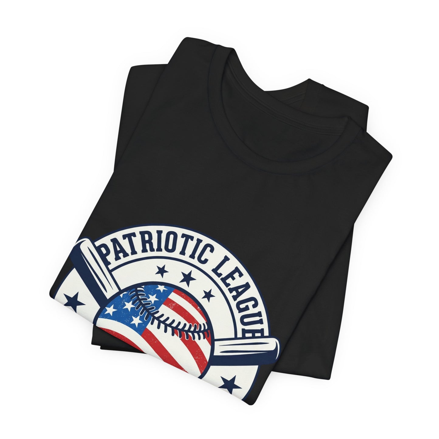 Patriotic Baseball Graphic Tee | Vintage Red White Blue Home Run Shirt