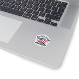 Patriotic Baseball Logo Sticker | Kiss-Cut, Vintage Ballpark Aesthetic