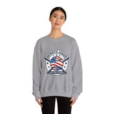 Patriotic Baseball Graphic Sweatshirt | vintage baseball graphic, red white blue shirt