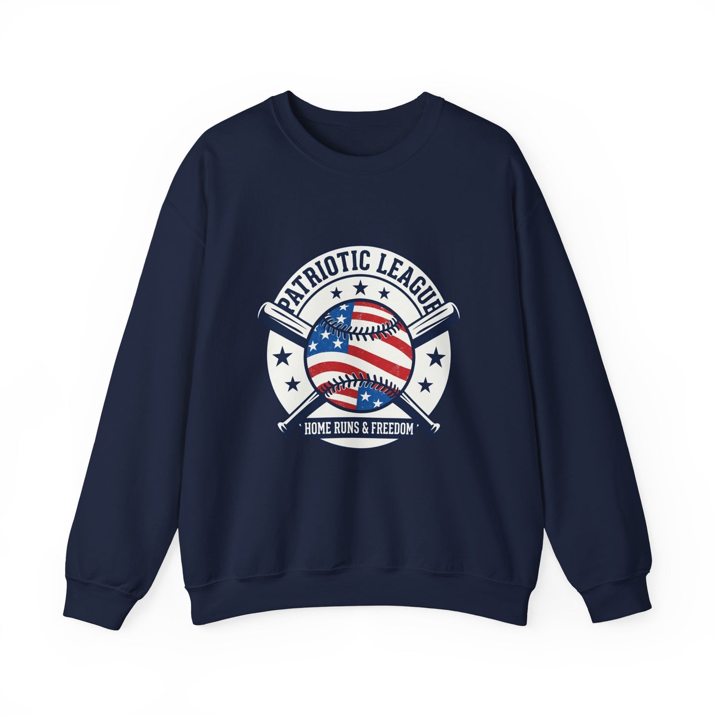 Patriotic Baseball Graphic Sweatshirt | vintage baseball graphic, red white blue shirt