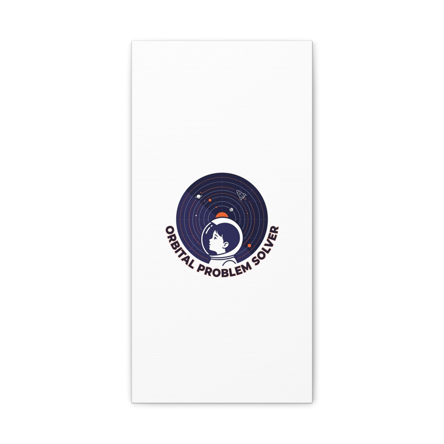 Orbital Problem Solver Canvas | space mission patch, astronaut art, cosmic science