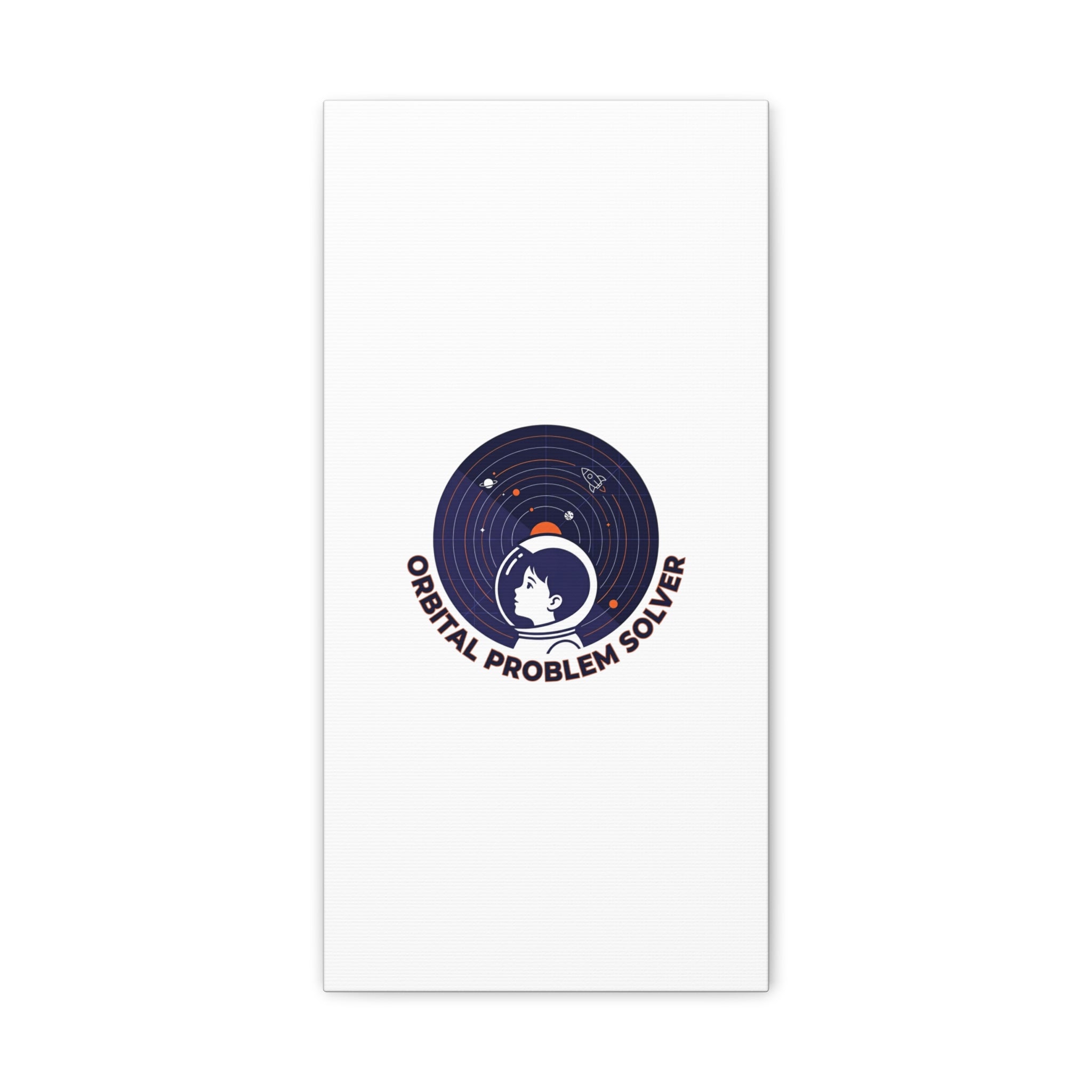 Orbital Problem Solver Canvas | space mission patch, astronaut art, cosmic science
