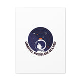 Orbital Problem Solver Canvas | space mission patch, astronaut art, cosmic science