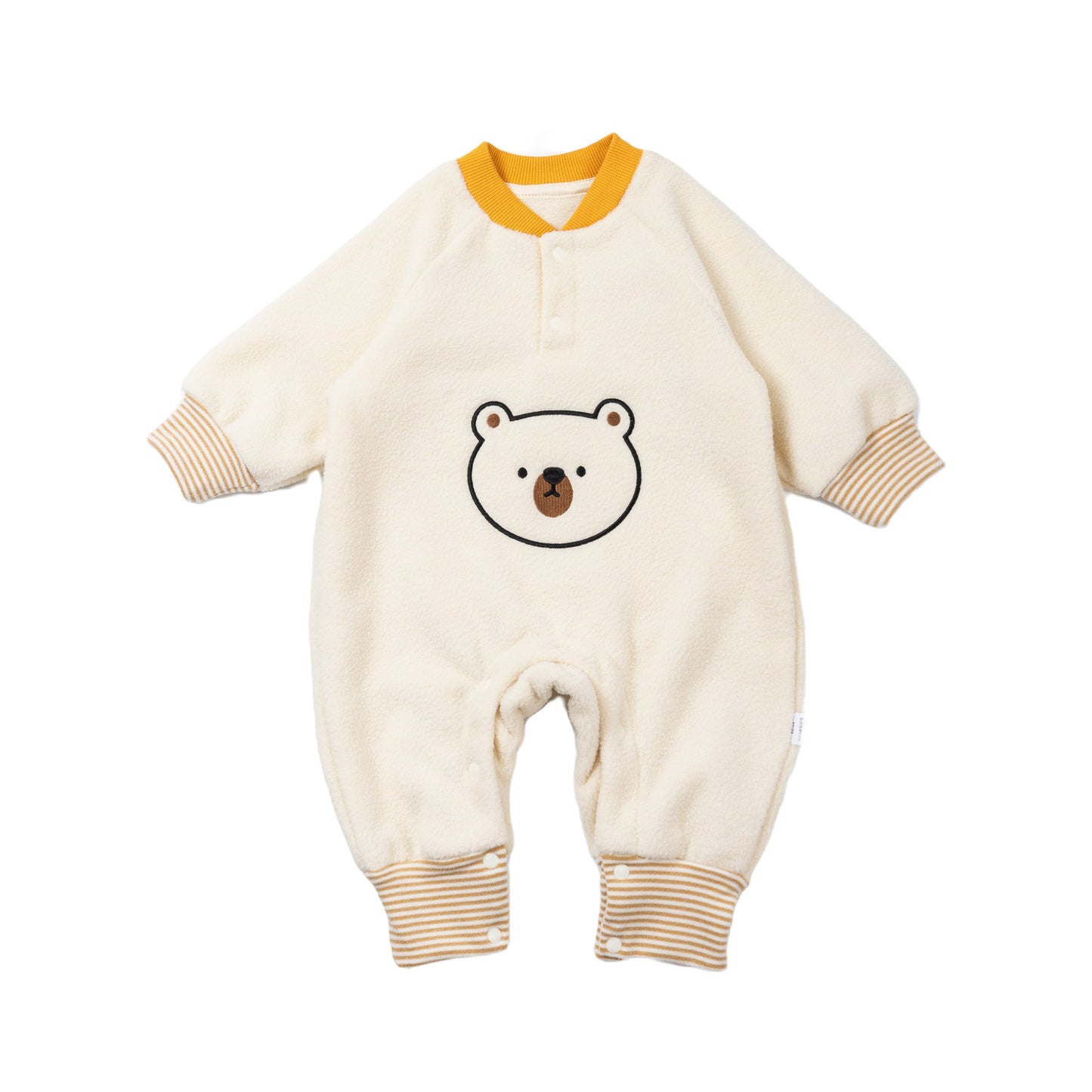 Baby Fleece-lined Cartoon Bear Thickened Jumpsuit