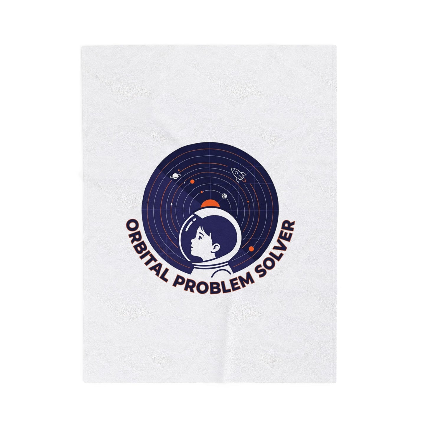 Orbital Problem Solver Velveteen Blanket | space, mission patch, astronaut