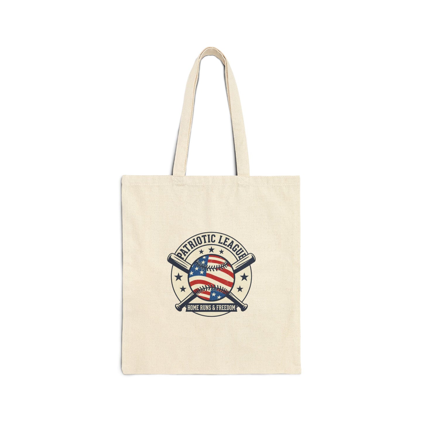 Patriotic Baseball Crest Tote Bag | Vintage Red White Blue, Ballpark Aesthetic