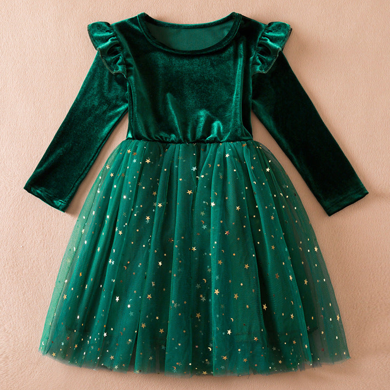 Autumn And Winter New Long Sleeved Girls' Dress