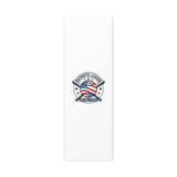 Patriotic Baseball Emblem Canvas | Vintage Red White Blue Baseball Wall Art