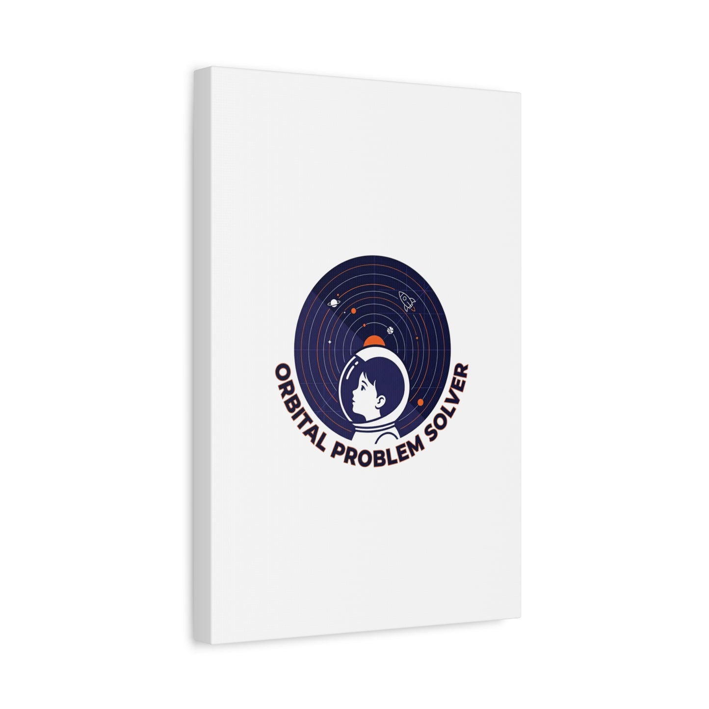 Orbital Problem Solver Canvas | space mission patch, astronaut art, cosmic science