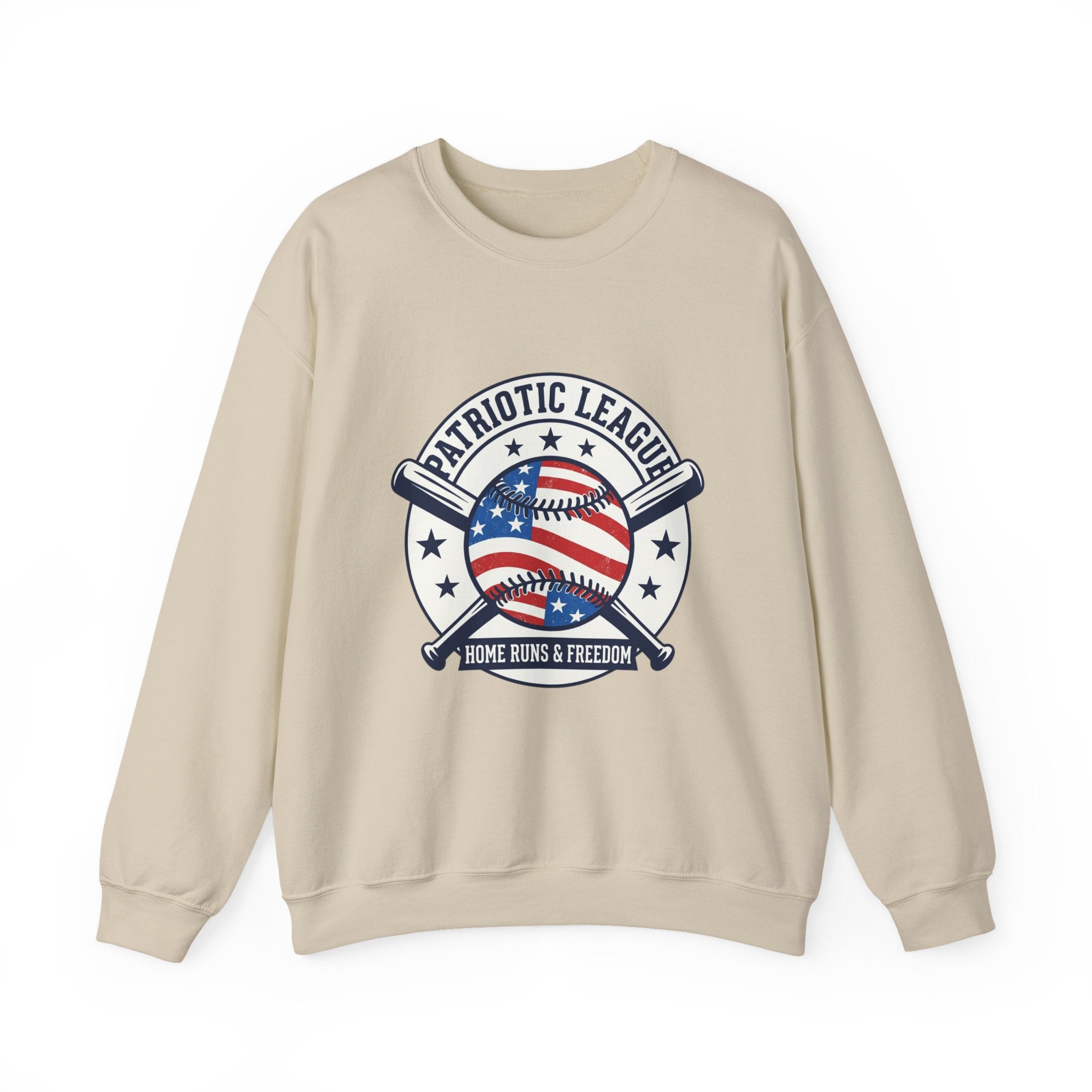 Patriotic Baseball Graphic Sweatshirt | vintage baseball graphic, red white blue shirt