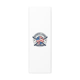 Patriotic Baseball Emblem Canvas | Vintage Red White Blue Baseball Wall Art