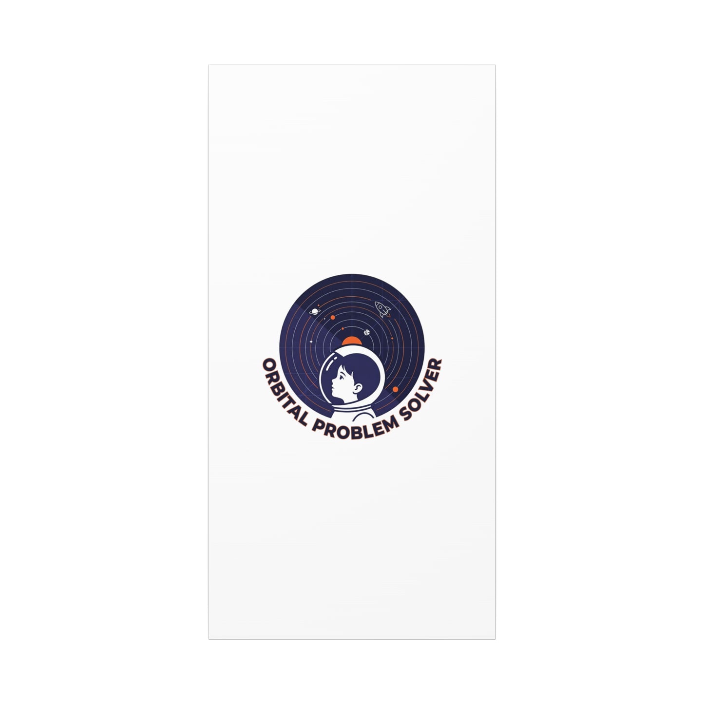 Orbital Problem Solver Canvas | space mission patch, astronaut art, cosmic science